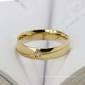 New design crystal gold ring for women,plain engagement ring jewelry